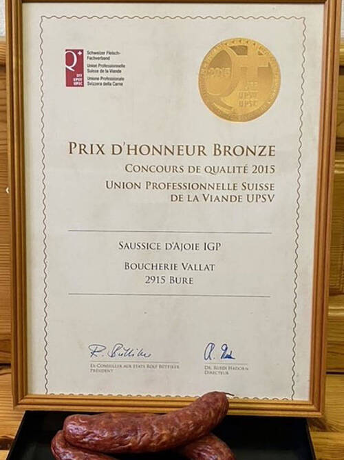 Saucisse d’Ajoie IGP